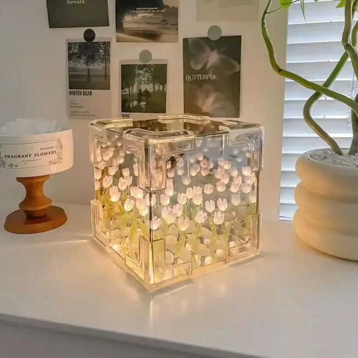 LumiTulipe™ – Cube lumineux tulipe